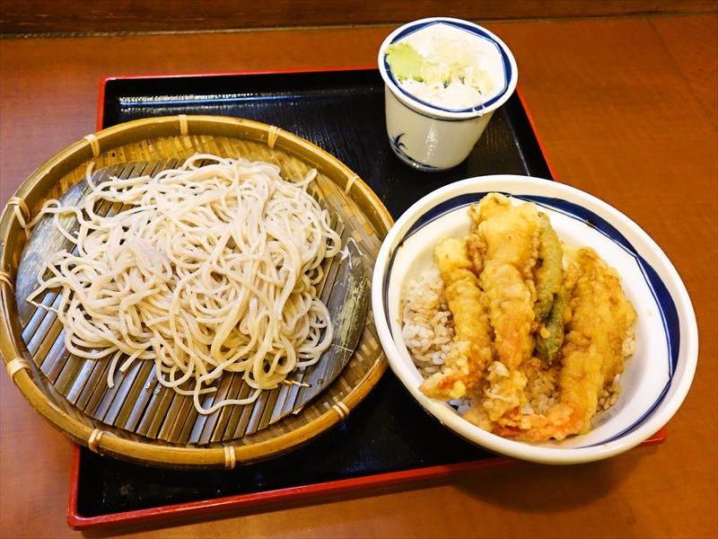 『信州屋』の上海老天丼と蕎麦のセットが潔い件の是非＠渋谷店