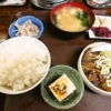 ふじやモツ煮定食1