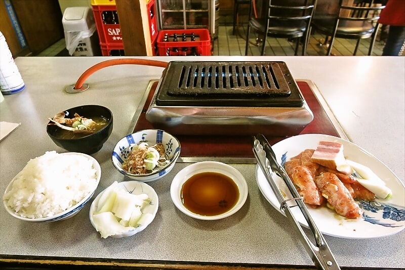 焼肉オックス豚トロ定食1