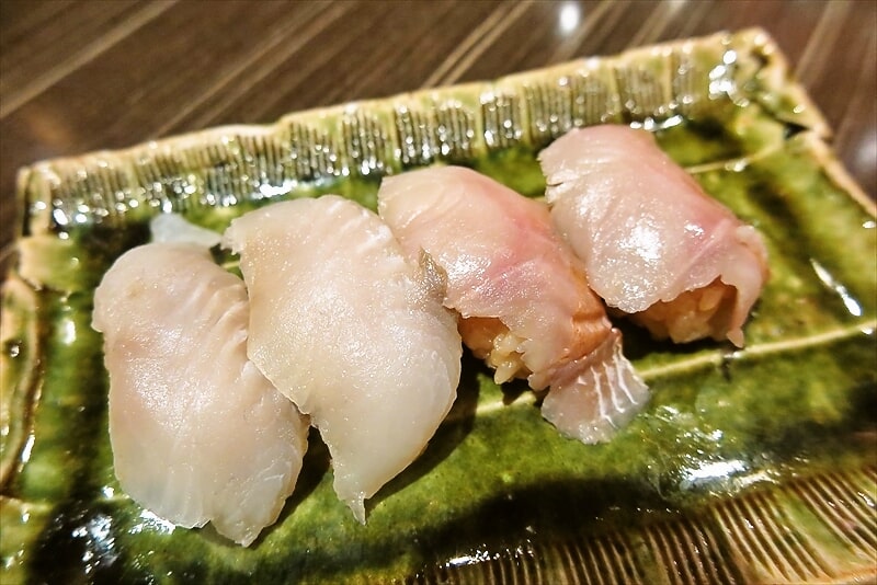 『コンパス』平目とホッケの握り寿司