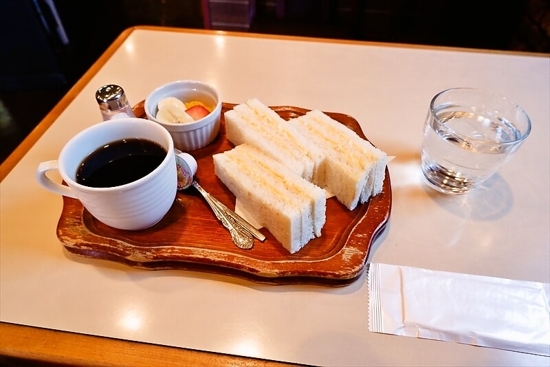 『喫茶フレンド』モーニングの玉子サンドセット1