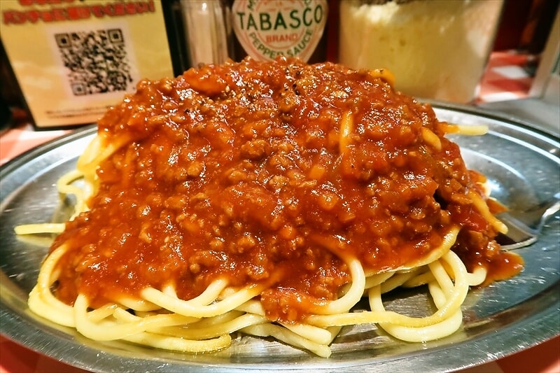 『スパゲッティーのパンチョ町田店』ミートソース並盛り1