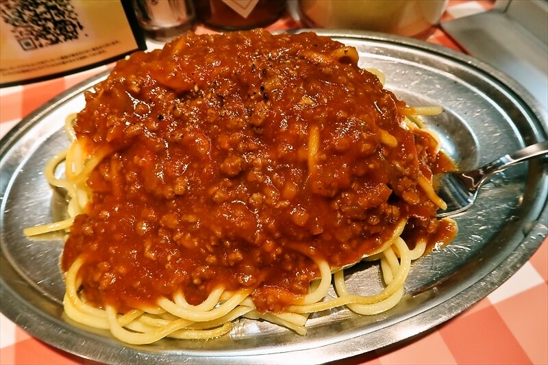 『スパゲッティーのパンチョ町田店』ミートソース並盛り2
