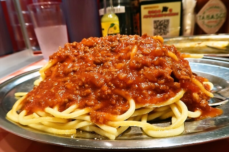 『スパゲッティーのパンチョ町田店』ミートソース並盛り3