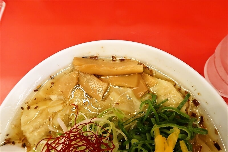 『魁力屋』淡麗塩雲呑麺（ワンタンメン）2