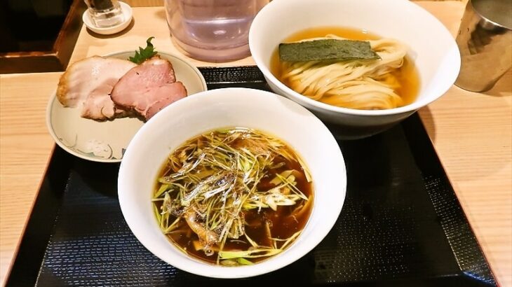 『中村麺三郎商店』限定ラーメン鮭節昆布水の醤油つけ麺1