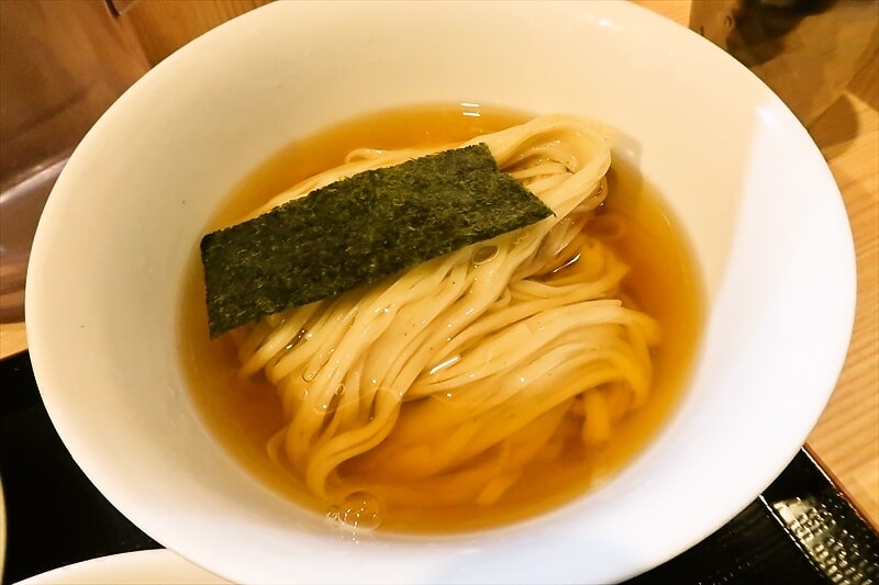 『中村麺三郎商店』限定ラーメン鮭節昆布水の醤油つけ麺3