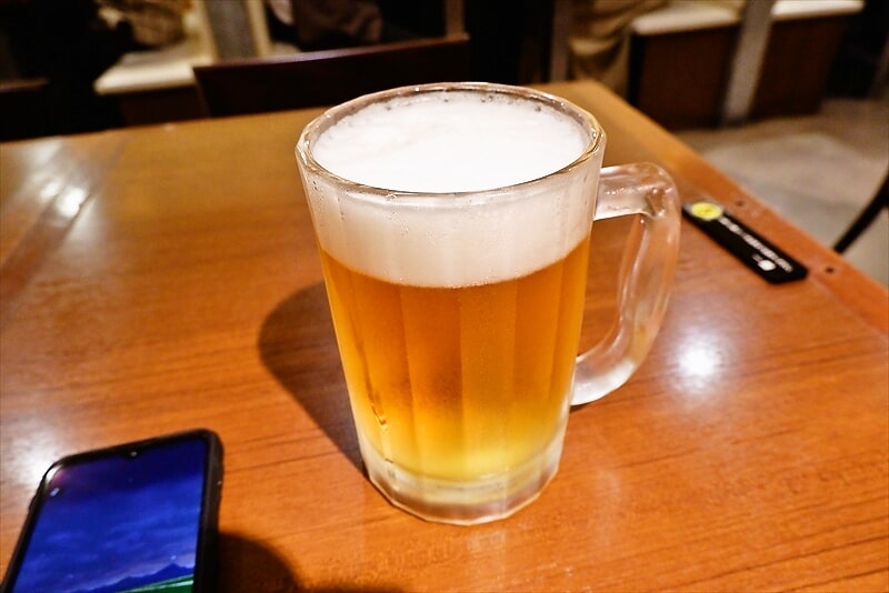『骨付鳥 一鶴（いっかく）高松店』生ビール大ジョッキ