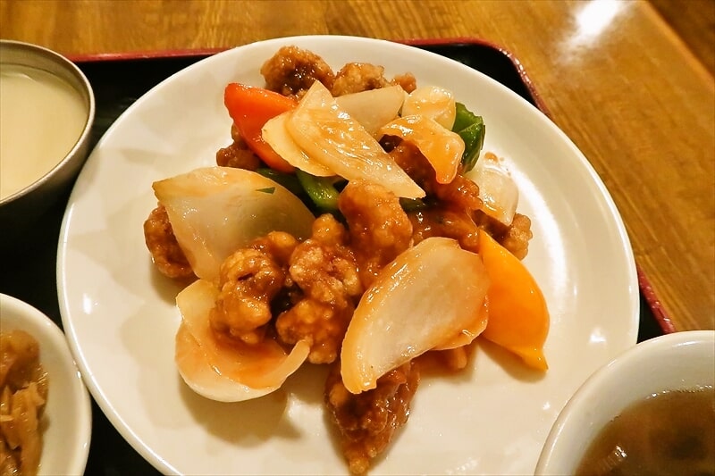 町田市『中国小皿料理 西遊記』ランチ酢豚定食4