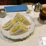 沖縄県那覇市『喫茶ルイ』エッグサンドを食べる時＆メニュー写真＠喫茶店