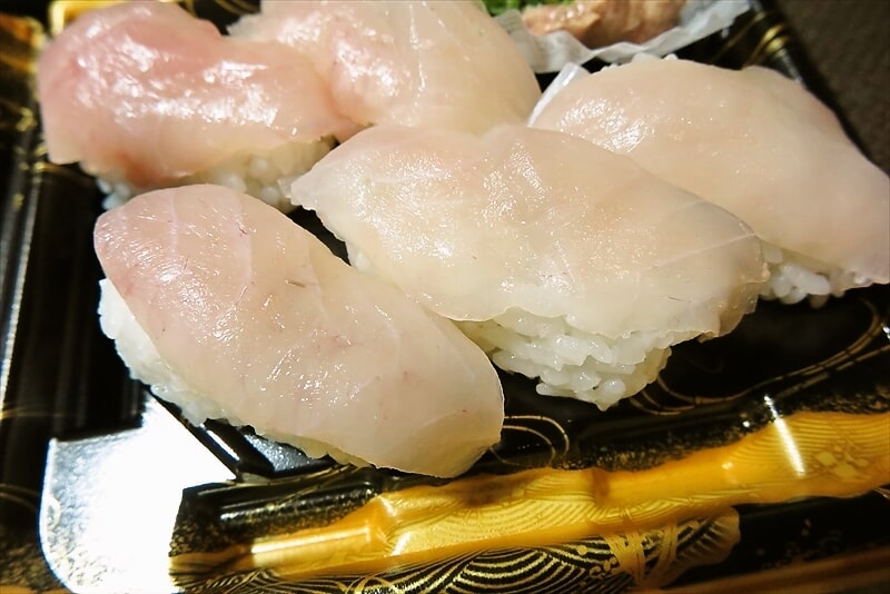 『角上魚類（かくじょうぎょるい）相模原店』ウマヅラハギの握り寿司12