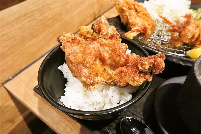 広島市中区『まるみ食堂』からあげエビフライ盛り合わせ定食9