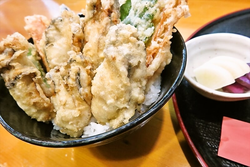 広島『季節料理 天ぷら 寿司 宝（たから）』牡蠣天丼8