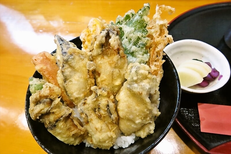 広島『季節料理 天ぷら 寿司 宝（たから）』牡蠣天丼4