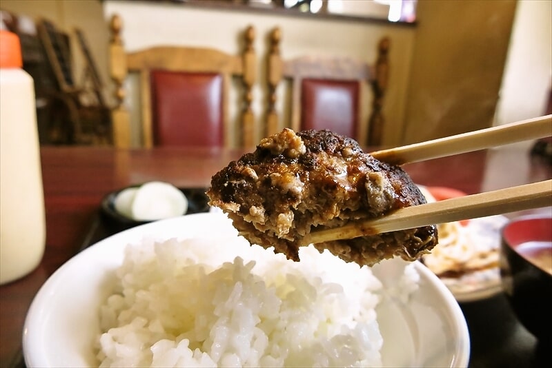 厚木市『カフェレストラン梅昇』ラージハンバーグ定食7