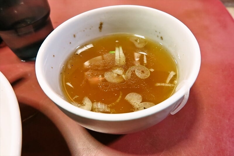横浜橋通商店街『広東料理 酔来軒（すいらいけん）』チャーハンのスープ