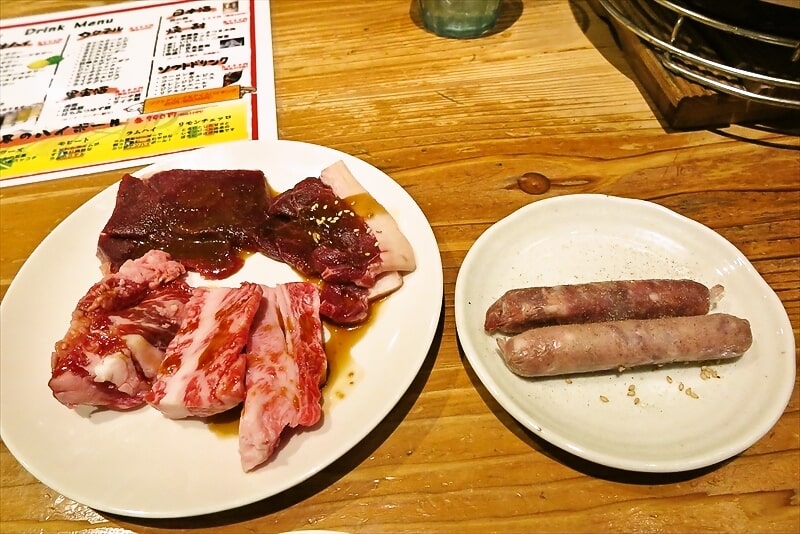 福岡市『博多本格炭火焼肉 農家の一服』銀のカカシ食べ放題コース8