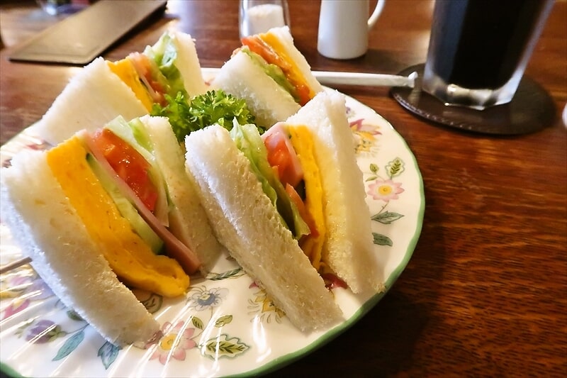 福島県新白河駅『ティールーム高山』モーニングのミックスサンドイッチ4