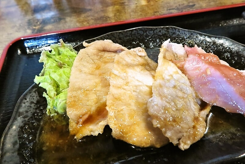 淵野辺『瓦焼肉 ステーキのお店 瓦』豚ロース生姜焼とベーコン焼き定食6