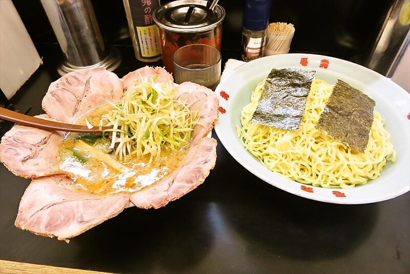 相模原市『壱発ラーメン相模原店』ネギチャーシューつけ麺醤油大盛り1