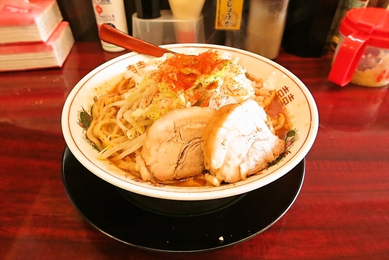 相模原市『ぶっ豚（ぶっとん）淵野辺店』辛っ豚ラーメン1