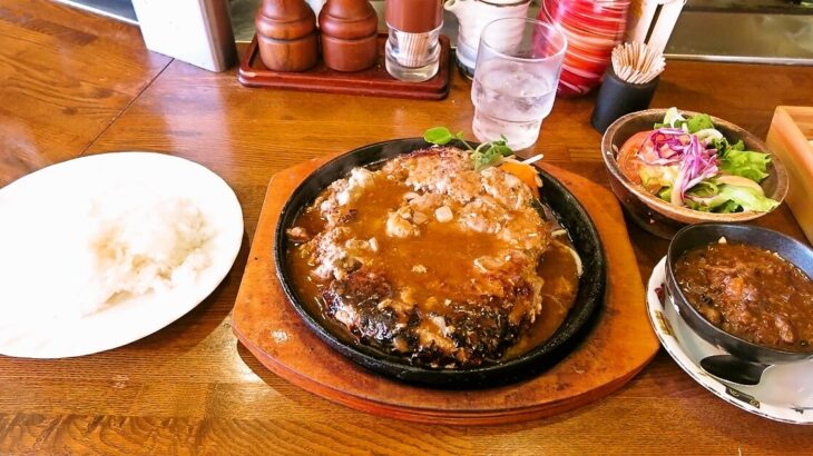 小田急相模原駅『ステーキひろ』超絶特大500gハンバーグ定食のデカ盛り感よ……