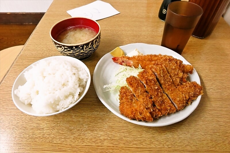 八王子駅『とんかつ ほし野』ミックスフライ定食1