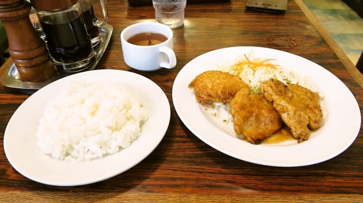 町田駅『グリルママ』若鶏生姜焼きランチ（カニクリームコロッケ）レビュー