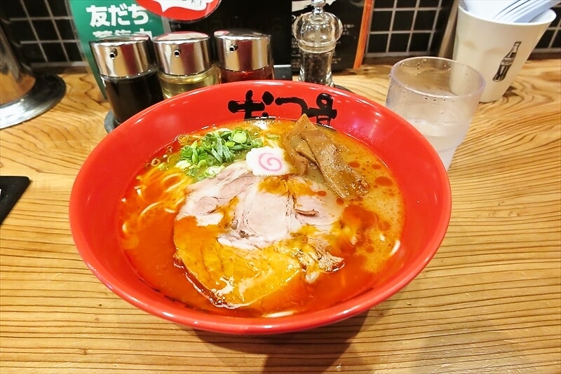 町田駅『元祖黒マー油 なんつっ亭 町田店』赤マー油ラーメン1