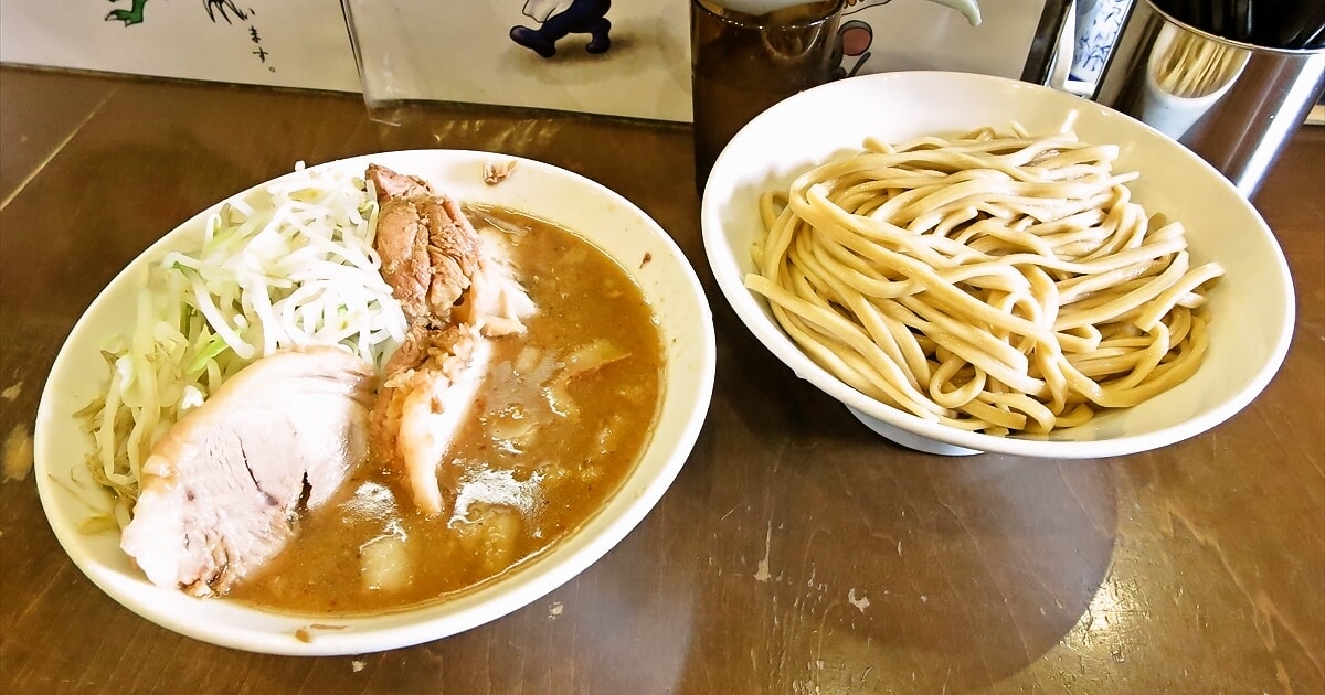 相模原市淵野辺本町『麺屋 歩夢（あゆむ）』小つけ麺豚1枚ラー油抜きサムネイル