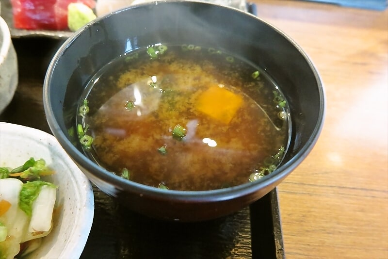 町田駅『土鍋ごはん食堂 ふじたや』お刺身三種盛り定食（本まぐろ入り）5