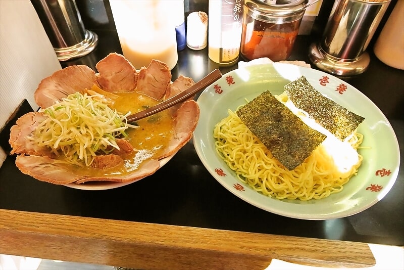 『壱発ラーメン相模原店』ネギチャーシューつけめん味噌大盛1