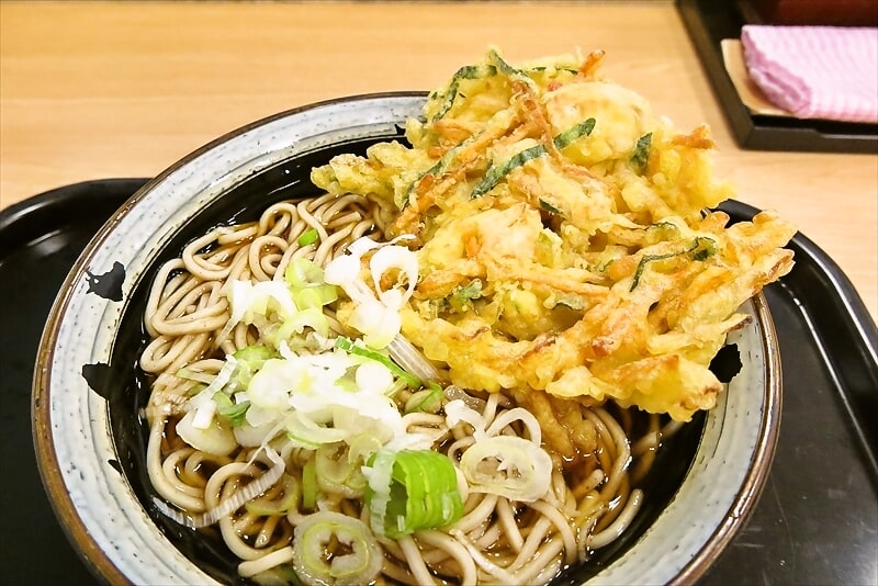 橋本駅『そば・うどん めん処 一ぷく 橋本店』天ぷら蕎麦4