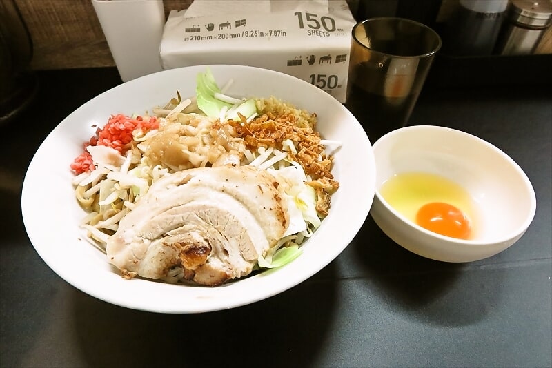 町田市町田駅『ラーメン豚ギャング 町田店』まぜそば200g1