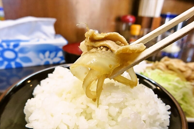 相模原市『ラーメン クレイジーフレンズ』しょうが焼き定食（生姜焼）10