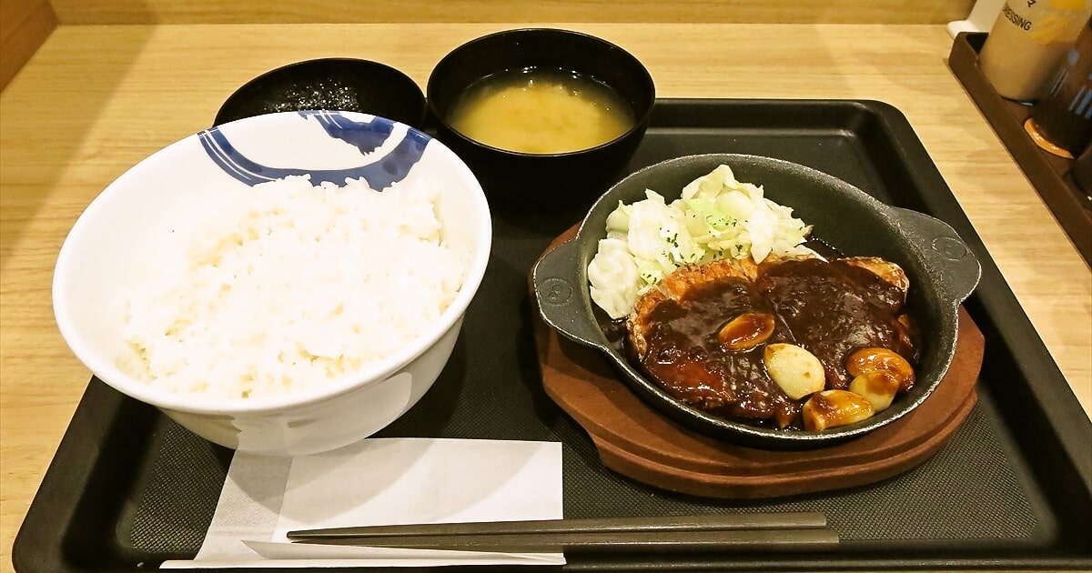 『とんかつ 松のや』にんにく醤油のフライドステーキ定食サムネイル