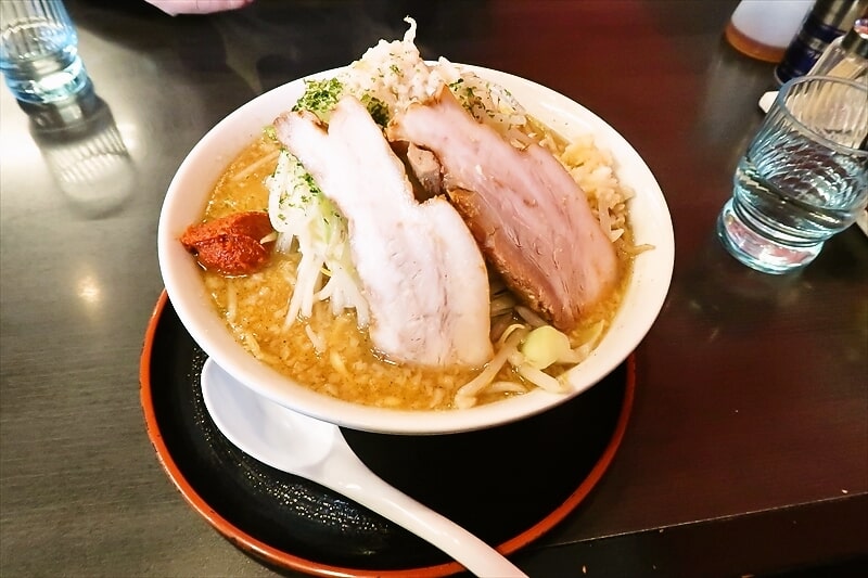 天童市『喜多方らーめん ぬーぼう天童将棋むら店』辛味噌爆中華大盛1