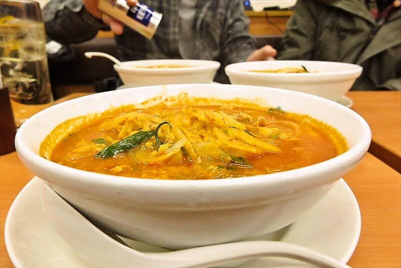 町田駅『日高屋 町田中央店』チゲ味噌ラーメン7