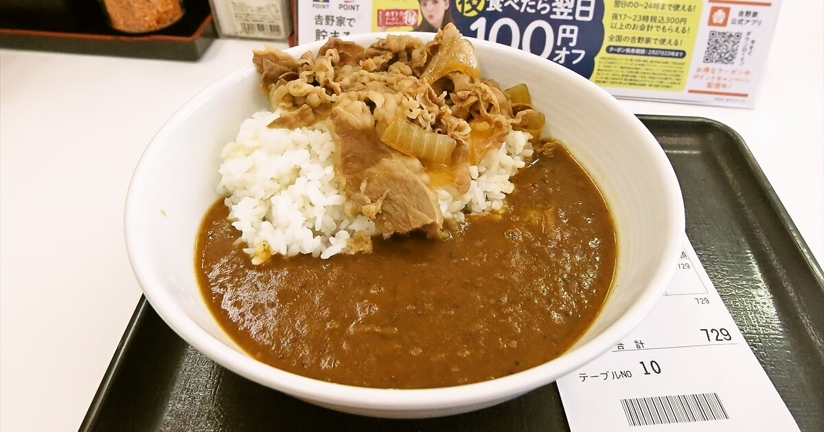 古淵駅『吉野家イオン相模原店』牛魯珈カレーサムネイル