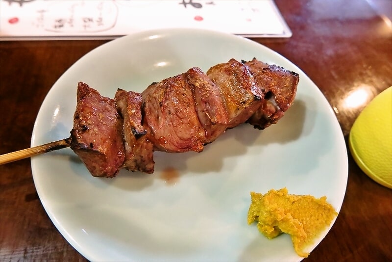 2025年町田市『もつ煮の店マボロシ』串焼きハツ塩2