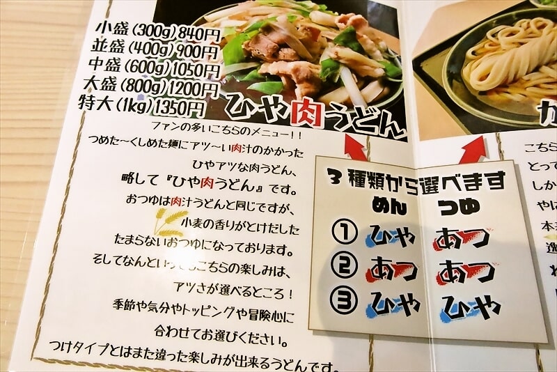 『肉汁うどんの南哲 相模原城山店（2号店）』券売機メニュー写真7