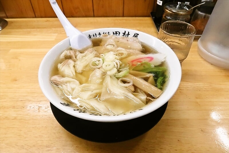 『佐野青竹手打ちラーメン 田村屋』ワンタンメン1