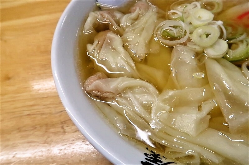 『佐野青竹手打ちラーメン 田村屋』ワンタンメン3