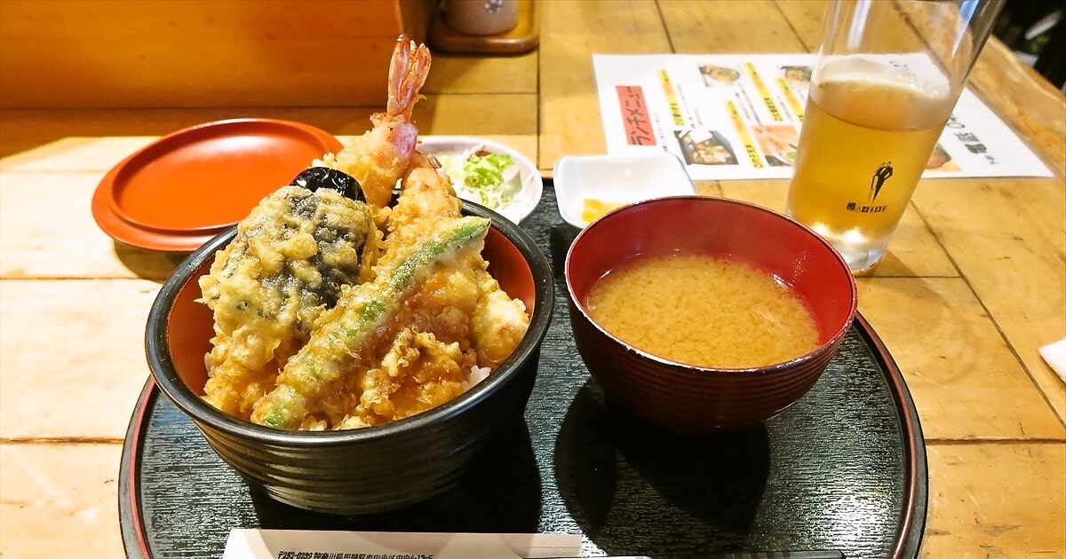 相模原市『割烹ふく佐屋』大海老天丼サムネイル
