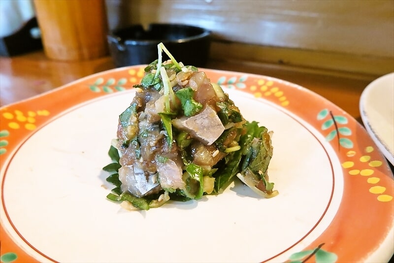 町田駅『居酒屋 田むら』アジフライ定食&アジのなめろう2