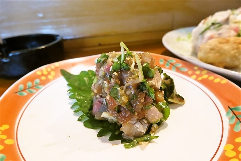 町田駅『居酒屋 田むら』アジフライ定食&アジのなめろう3