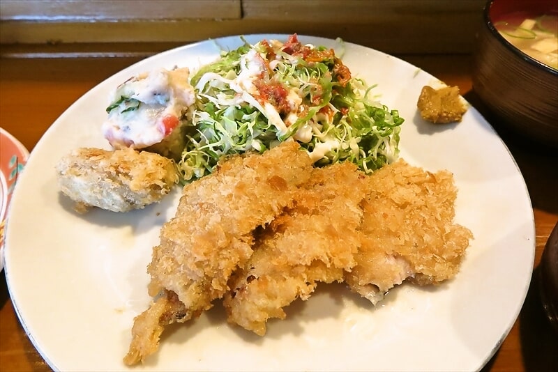町田駅『居酒屋 田むら』アジフライ定食&アジのなめろう7