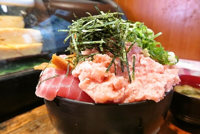 相模原市淵野辺『寿司居酒屋 遊喜や』ねぎとろ丼大盛り3