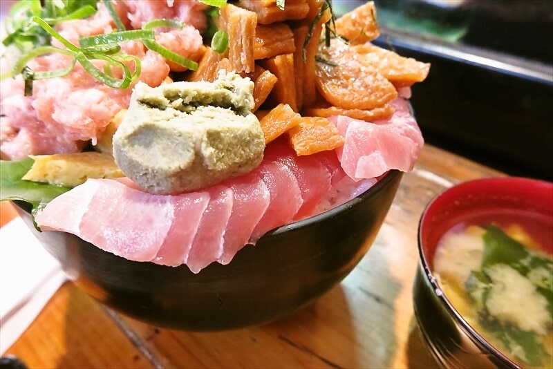 相模原市淵野辺『寿司居酒屋 遊喜や』ねぎとろ丼大盛り8