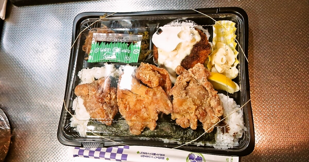 2025年8月相模原市淵野辺『こがねちゃん弁当』厚切りハムカツ海苔弁当特盛サムネイル